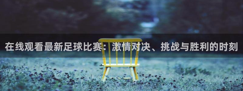  在线观看最新足球比赛：激情对决、挑战与胜利的时刻