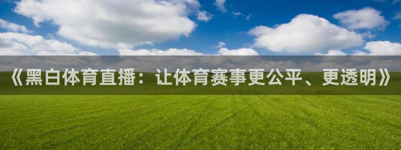 nba直播搜球吧：《黑白体育直播：让体育赛事更公平、更透明》